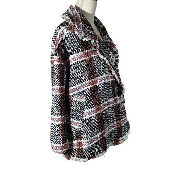 Anthropologie Eva Franco Carrie Double-Breasted Tweed Oversized Coat Size XS - Picture 6 of 10